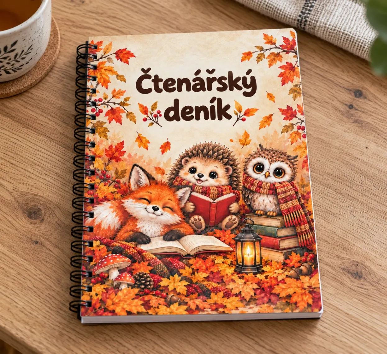 Čtenářský deník A5 Podzimní zvířátka