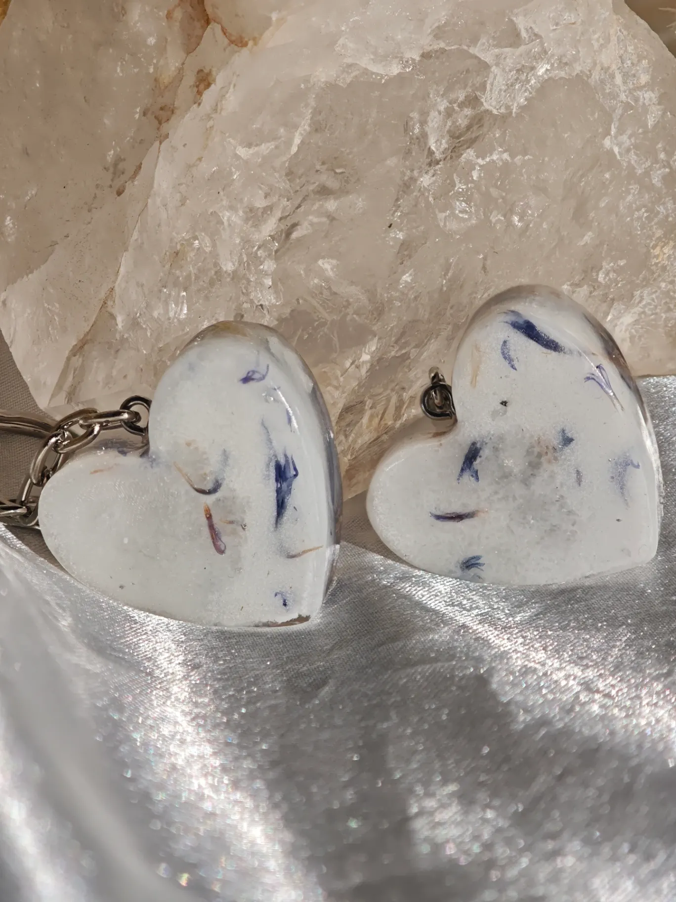 Klíčenka srdíčko s křišťálem (kolekce Moon) 2